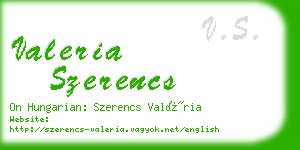 valeria szerencs business card